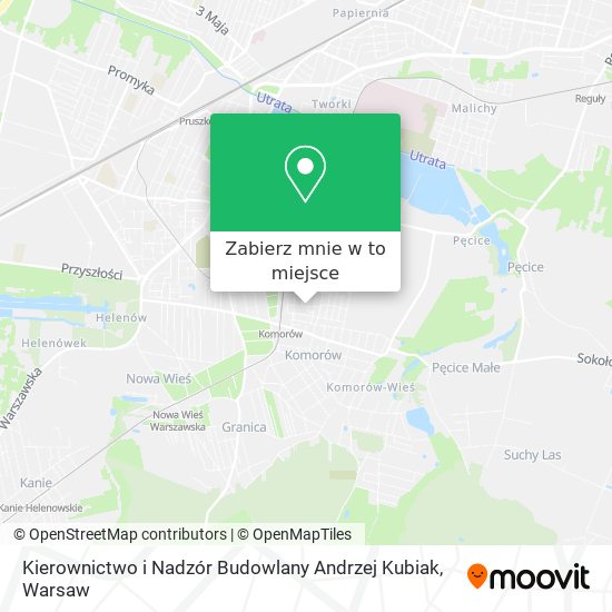 Mapa Kierownictwo i Nadzór Budowlany Andrzej Kubiak