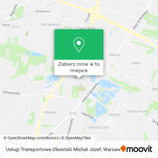 Mapa Usługi Transportowe Olesiński Michał Józef