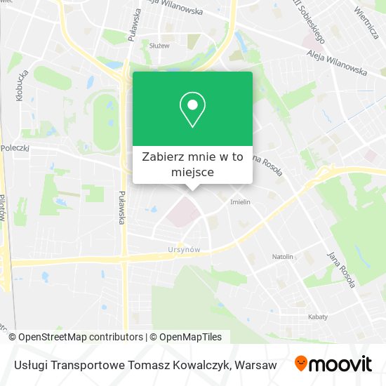 Mapa Usługi Transportowe Tomasz Kowalczyk