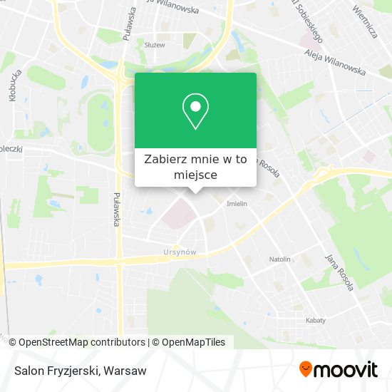 Mapa Salon Fryzjerski