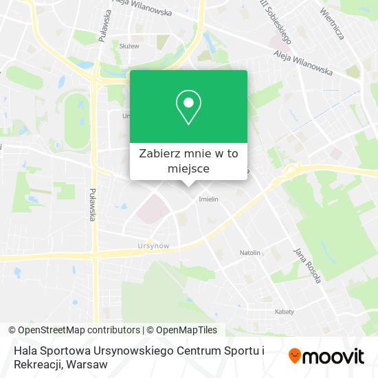 Mapa Hala Sportowa Ursynowskiego Centrum Sportu i Rekreacji