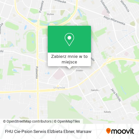 Mapa FHU Cie-Psion Serwis Elżbieta Ebner