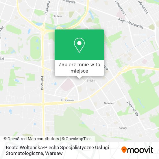 Mapa Beata Wóltańska-Plecha Specjalistyczne Usługi Stomatologiczne