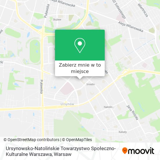 Mapa Ursynowsko-Natolińskie Towarzystwo Społeczno-Kulturalne Warszawa