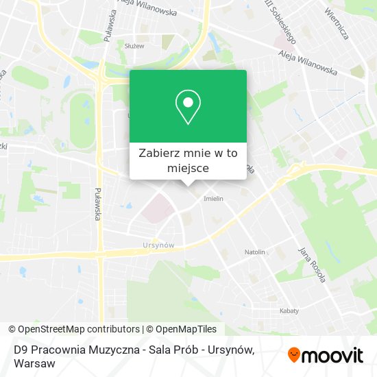 Mapa D9 Pracownia Muzyczna - Sala Prób - Ursynów