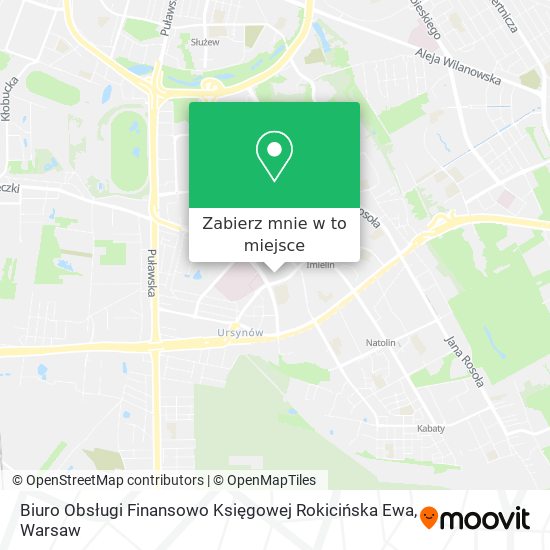 Mapa Biuro Obsługi Finansowo Księgowej Rokicińska Ewa