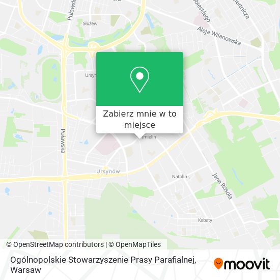 Mapa Ogólnopolskie Stowarzyszenie Prasy Parafialnej