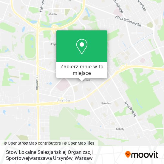 Mapa Stow Lokalne Salezjańskiej Organizacji Sportowejwarszawa Ursynów