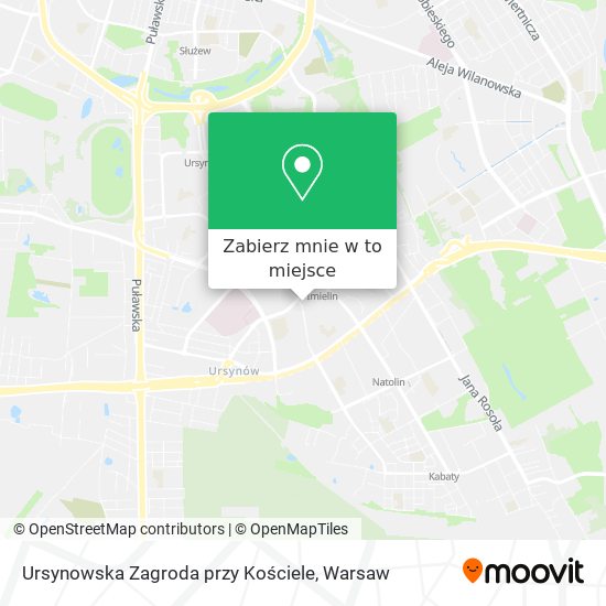 Mapa Ursynowska Zagroda przy Kościele