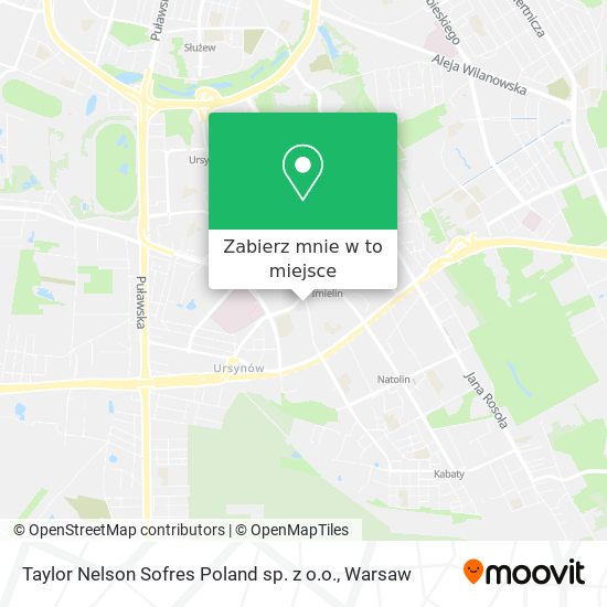 Mapa Taylor Nelson Sofres Poland sp. z o.o.