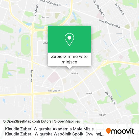 Mapa Klaudia Żuber- Wigurska Akademia Małe Misie Klaudia Żuber - Wigurska Wspólnik Spółki Cywilnej