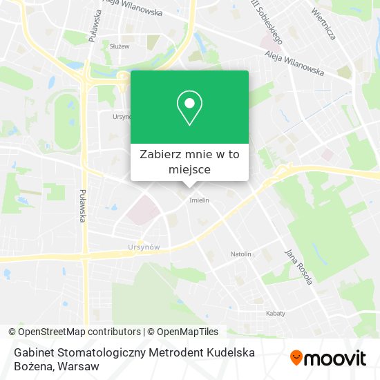 Mapa Gabinet Stomatologiczny Metrodent Kudelska Bożena