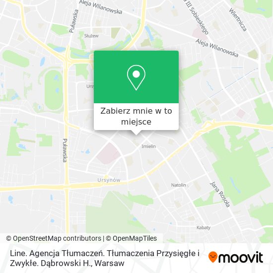 Mapa Line. Agencja Tłumaczeń. Tłumaczenia Przysięgłe i Zwykłe. Dąbrowski H.