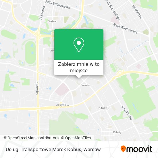 Mapa Usługi Transportowe Marek Kobus