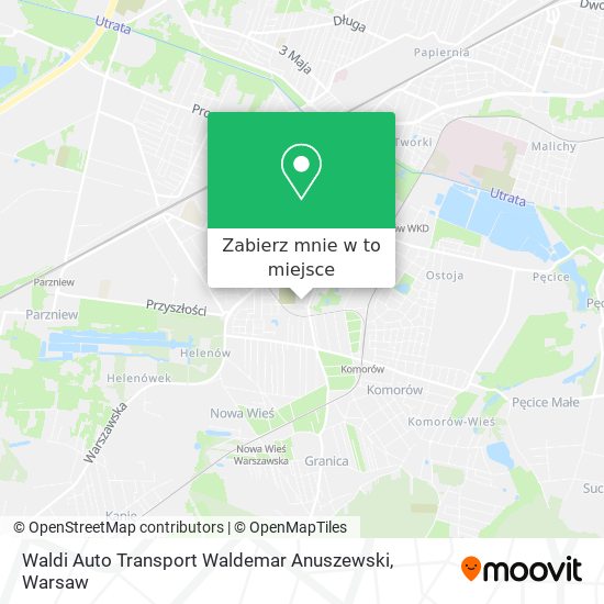 Mapa Waldi Auto Transport Waldemar Anuszewski