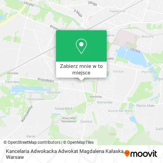 Mapa Kancelaria Adwokacka Adwokat Magdalena Kałaska