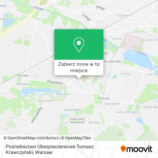 Mapa Pośrednictwo Ubezpieczeniowe Tomasz Krawczyński