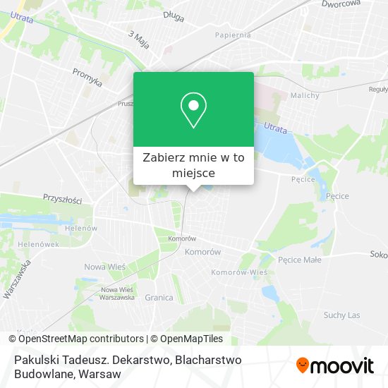 Mapa Pakulski Tadeusz. Dekarstwo, Blacharstwo Budowlane