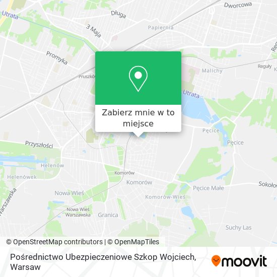 Mapa Pośrednictwo Ubezpieczeniowe Szkop Wojciech