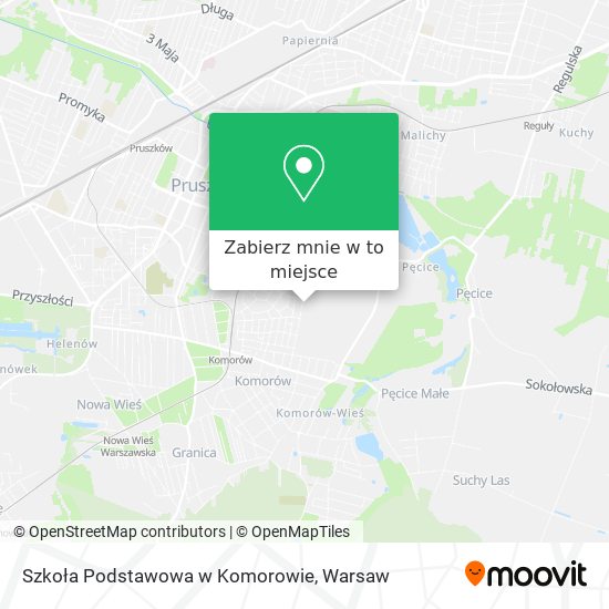 Mapa Szkoła Podstawowa w Komorowie