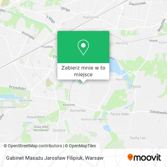 Mapa Gabinet Masażu Jarosław Filipiuk