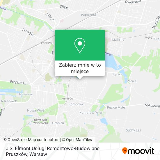 Mapa J.S. Elmont Usługi Remontowo-Budowlane Pruszków