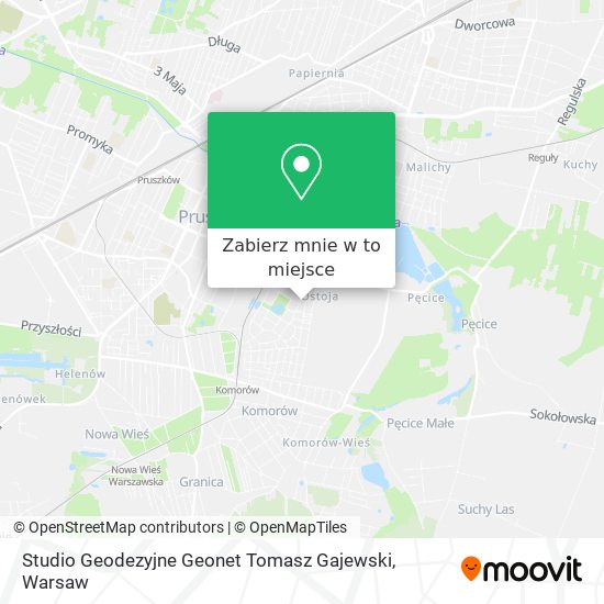 Mapa Studio Geodezyjne Geonet Tomasz Gajewski