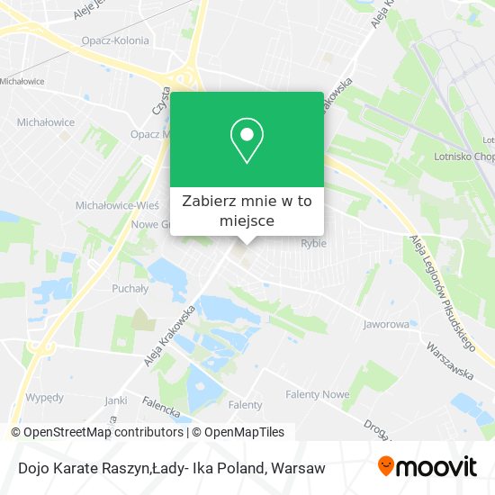 Mapa Dojo Karate Raszyn,Łady- Ika Poland