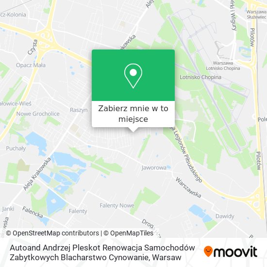 Mapa Autoand Andrzej Pleskot Renowacja Samochodów Zabytkowych Blacharstwo Cynowanie