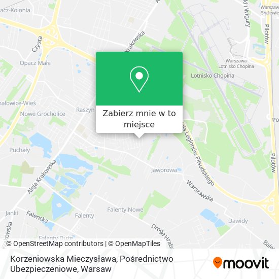 Mapa Korzeniowska Mieczysława, Pośrednictwo Ubezpieczeniowe