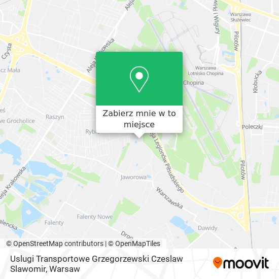 Mapa Uslugi Transportowe Grzegorzewski Czeslaw Slawomir