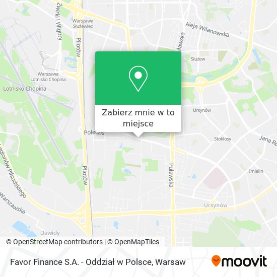 Mapa Favor Finance S.A. - Oddział w Polsce