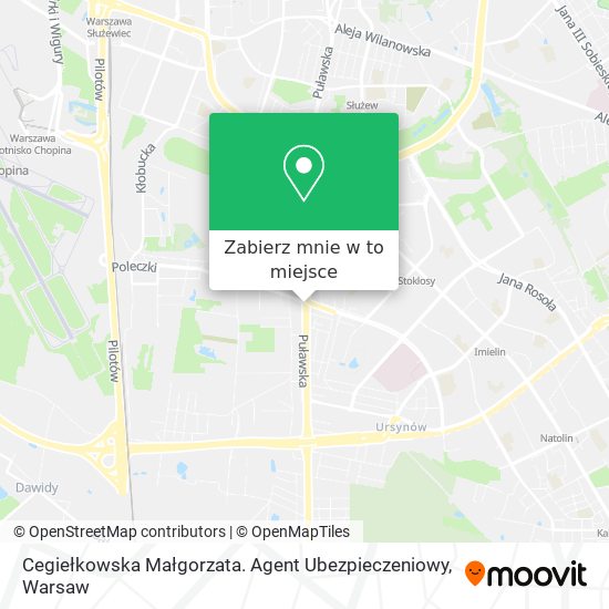 Mapa Cegiełkowska Małgorzata. Agent Ubezpieczeniowy