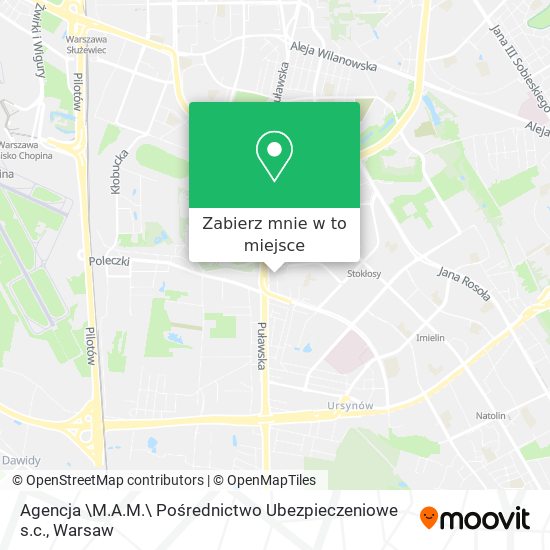 Mapa Agencja \M.A.M.\ Pośrednictwo Ubezpieczeniowe s.c.