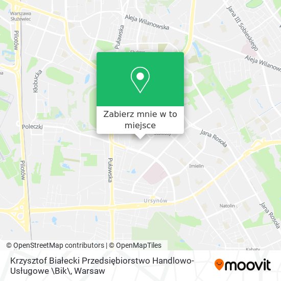 Mapa Krzysztof Białecki Przedsiębiorstwo Handlowo-Usługowe \Bik\