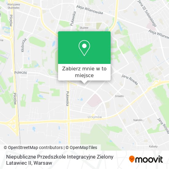 Mapa Niepubliczne Przedszkole Integracyjne Zielony Latawiec II