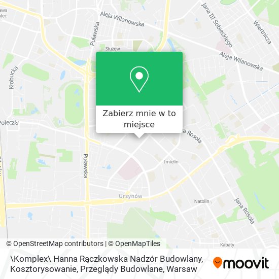 Mapa \Komplex\ Hanna Rączkowska Nadzór Budowlany, Kosztorysowanie, Przeglądy Budowlane