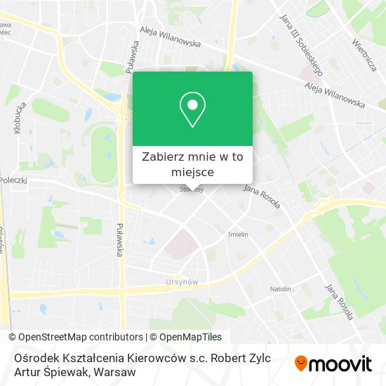 Mapa Ośrodek Kształcenia Kierowców s.c. Robert Zylc Artur Śpiewak