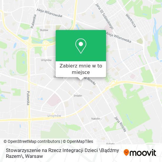 Mapa Stowarzyszenie na Rzecz Integracji Dzieci \Bądźmy Razem\