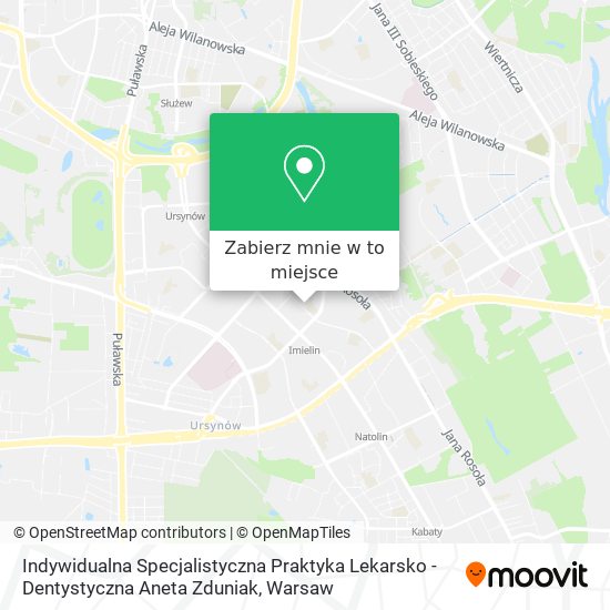 Mapa Indywidualna Specjalistyczna Praktyka Lekarsko - Dentystyczna Aneta Zduniak