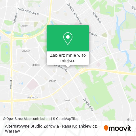 Mapa Alternatywne Studio Zdrowia - Rana Kolankiewicz