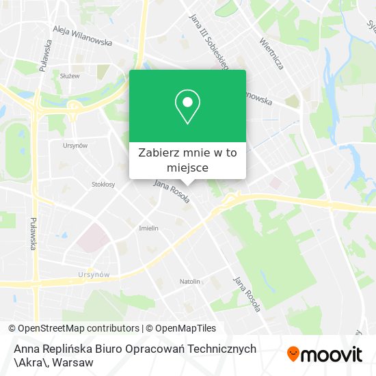 Mapa Anna Replińska Biuro Opracowań Technicznych \Akra\