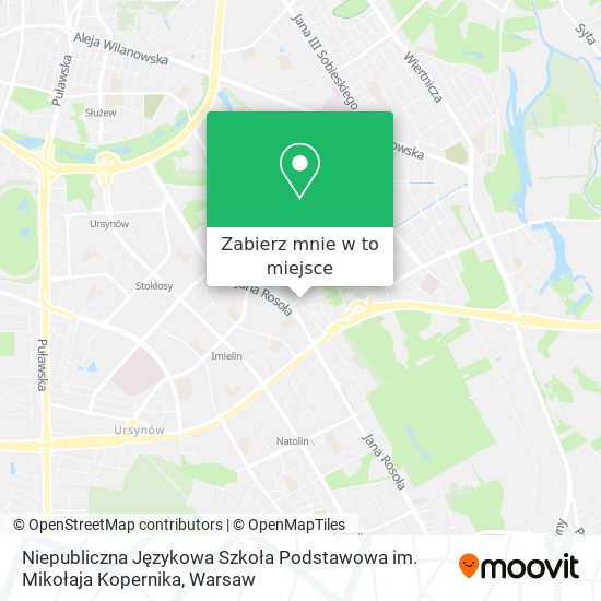 Mapa Niepubliczna Językowa Szkoła Podstawowa im. Mikołaja Kopernika