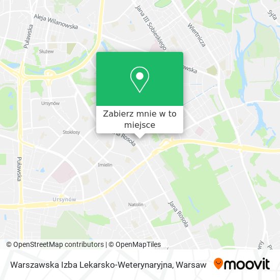 Mapa Warszawska Izba Lekarsko-Weterynaryjna