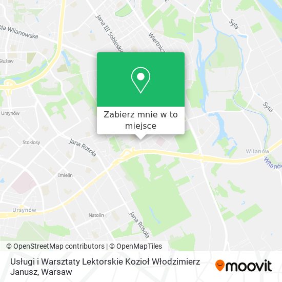 Mapa Usługi i Warsztaty Lektorskie Kozioł Włodzimierz Janusz