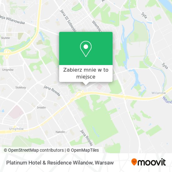 Mapa Platinum Hotel & Residence Wilanów