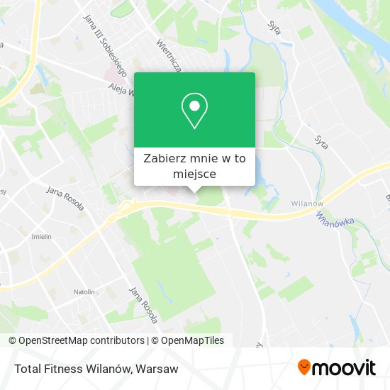 Mapa Total Fitness Wilanów