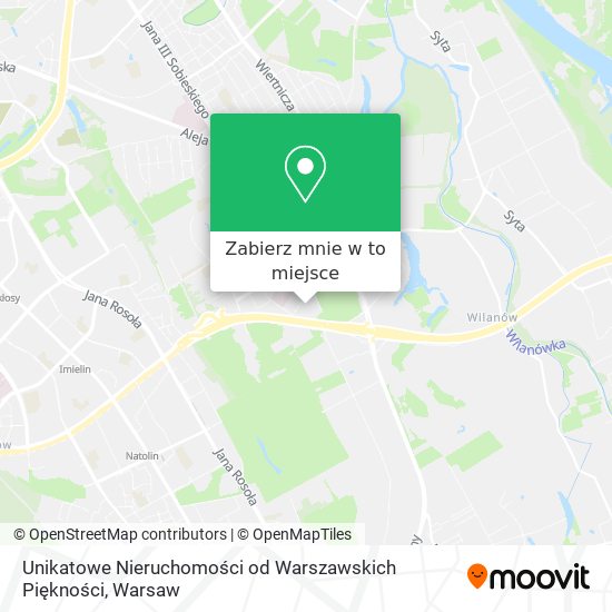 Mapa Unikatowe Nieruchomości od Warszawskich Piękności