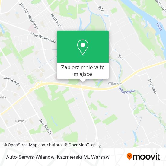 Mapa Auto-Serwis-Wilanów. Kazmierski M.