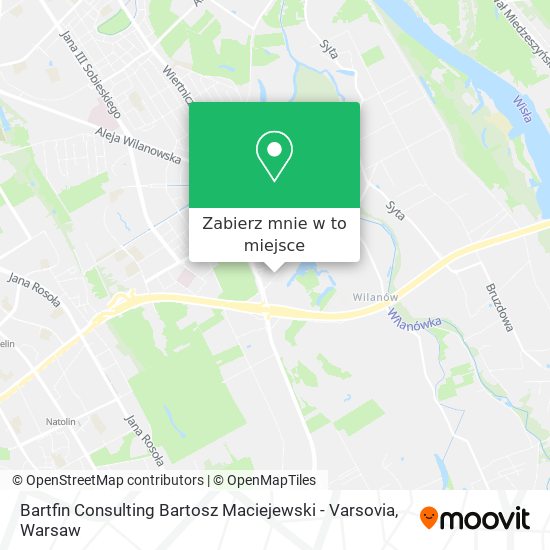 Mapa Bartfin Consulting Bartosz Maciejewski - Varsovia